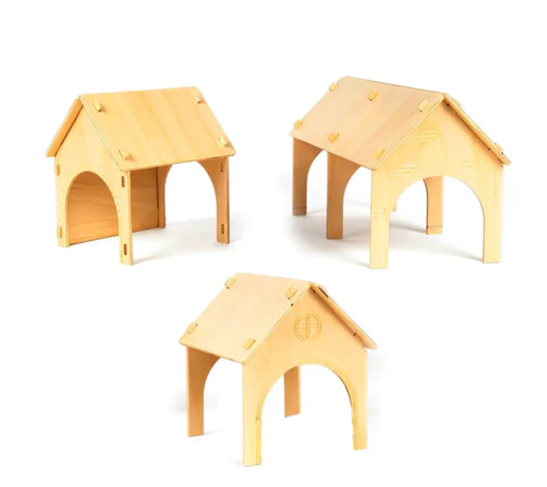 TTS wooden tunnel by Bee Robot and Blue Robot