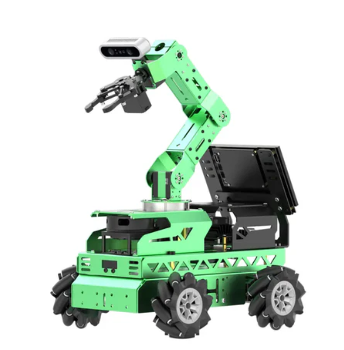 JetRover ROS robot car with vision arm and SLAM mapping/navigation (Advanced Kit with Jetson Orin Nano 4GB, Mecanum chassis, LiDAR A1)